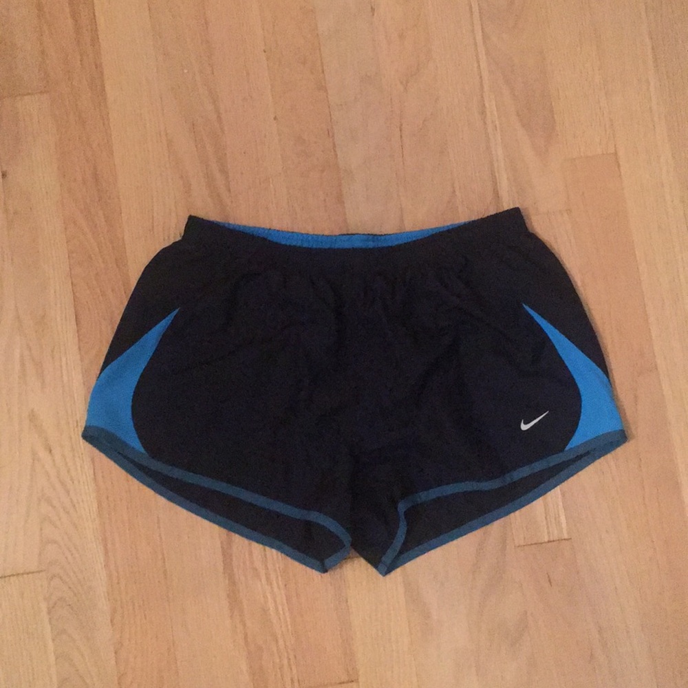 Navy nike running shorts